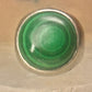 Malachite ring Dome band size 8.75 sterling silver women men