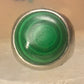 Malachite ring Dome band size 8.75 sterling silver women men