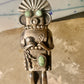 Kachina ring Navajo turquoise size 5.25 Sterling Silver women girls