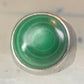 Malachite ring Dome band size 8.75 sterling silver women men