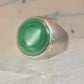 Malachite ring Dome band size 8.75 sterling silver women men