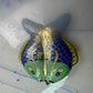 Fish Shaped Cloisonne pendant Double Sided