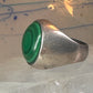 Malachite ring Dome band size 8.75 sterling silver women men