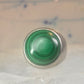 Malachite ring Dome band size 8.75 sterling silver women men