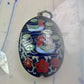 Vintage Ducks swimming in lake w flowers Cloisonne pendant Double Sided