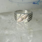 Black Hills Gold ring leaves band size 8.25 sterling silver detailed 10K women men