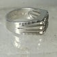 Black Hills Gold ring leaves band size 8.25 sterling silver detailed 10K women men