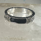 Judith Jack ring Art Deco black band marcasites sterling silver band size 6 women girls