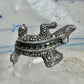Alligator ring crocodile band size 9 marcasites sterling silver women