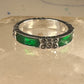Judith Jack ring Art Deco green band marcasites sterling silver band size 6&nbsp; women girls