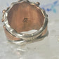 Navajo ring Eagle band by Etsitty size 6.25 sterling silver copper signed logo of bear women men