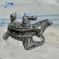 Alligator ring crocodile band size 9 marcasites sterling silver women