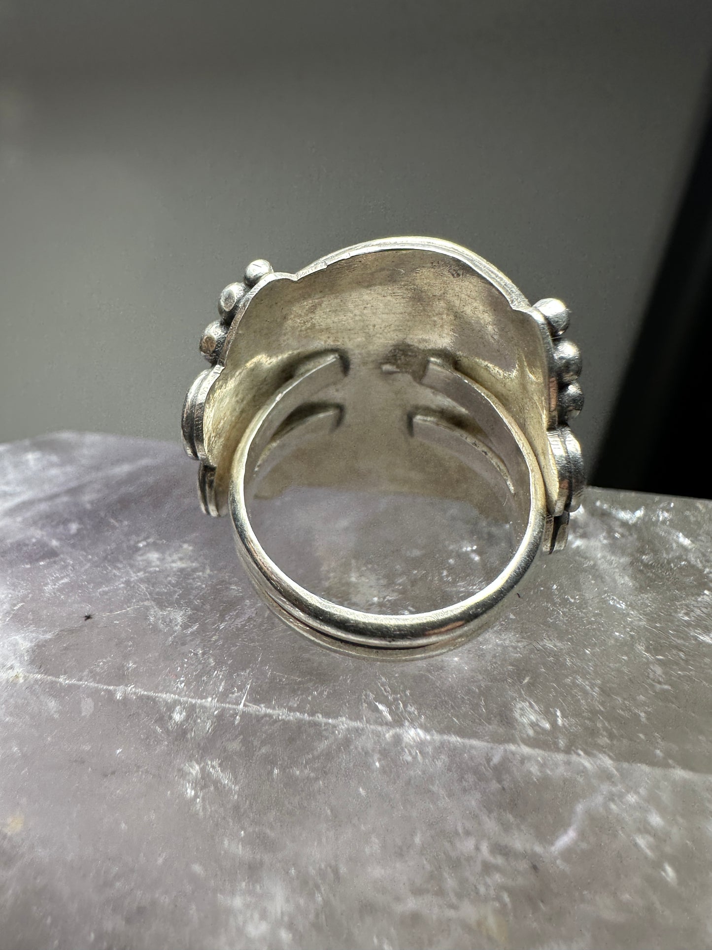 Boulder Opal ring boho size 5.25 sterling silver women