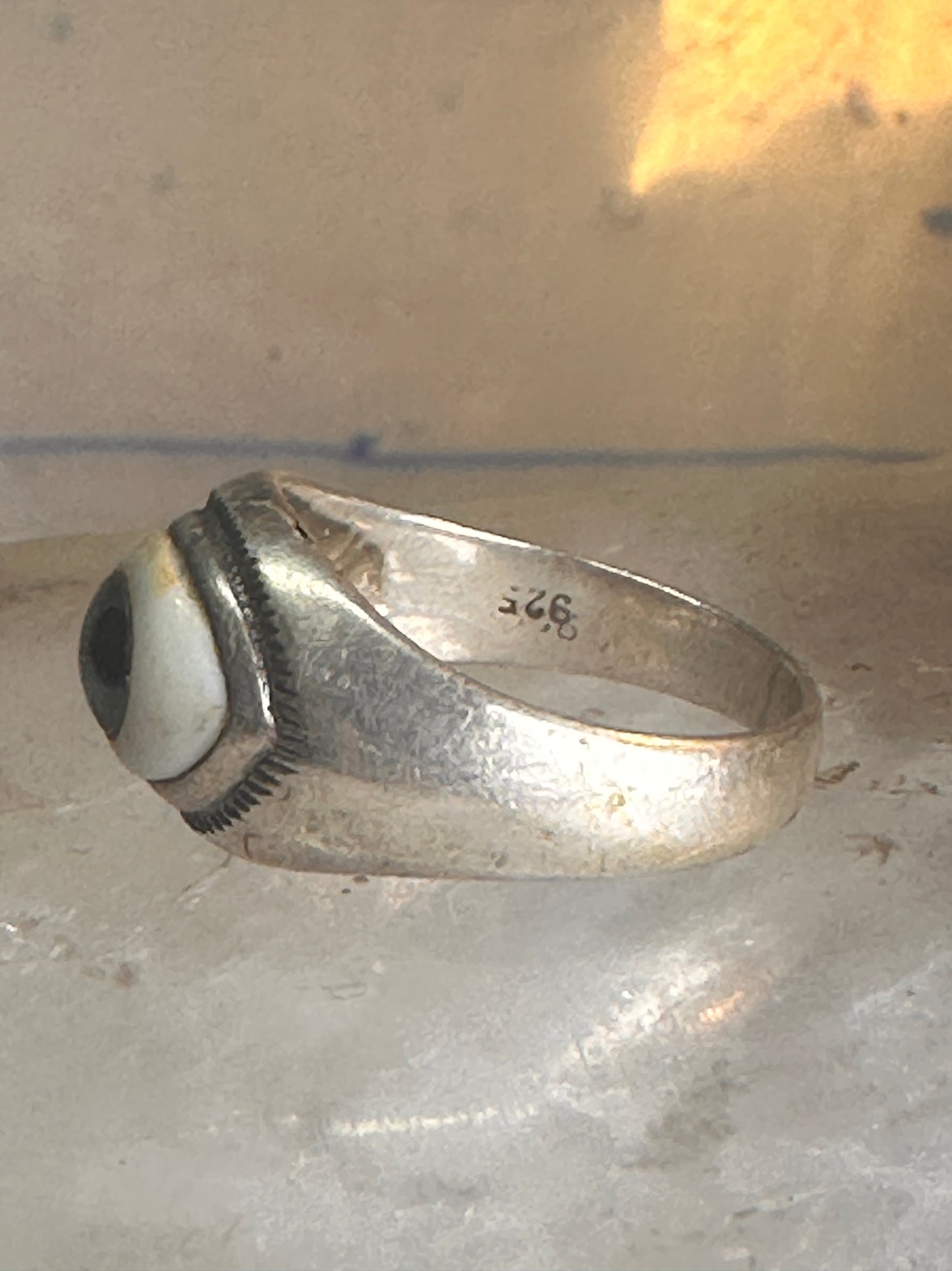 Eye ring eyeball band size 6 sterling silver women men