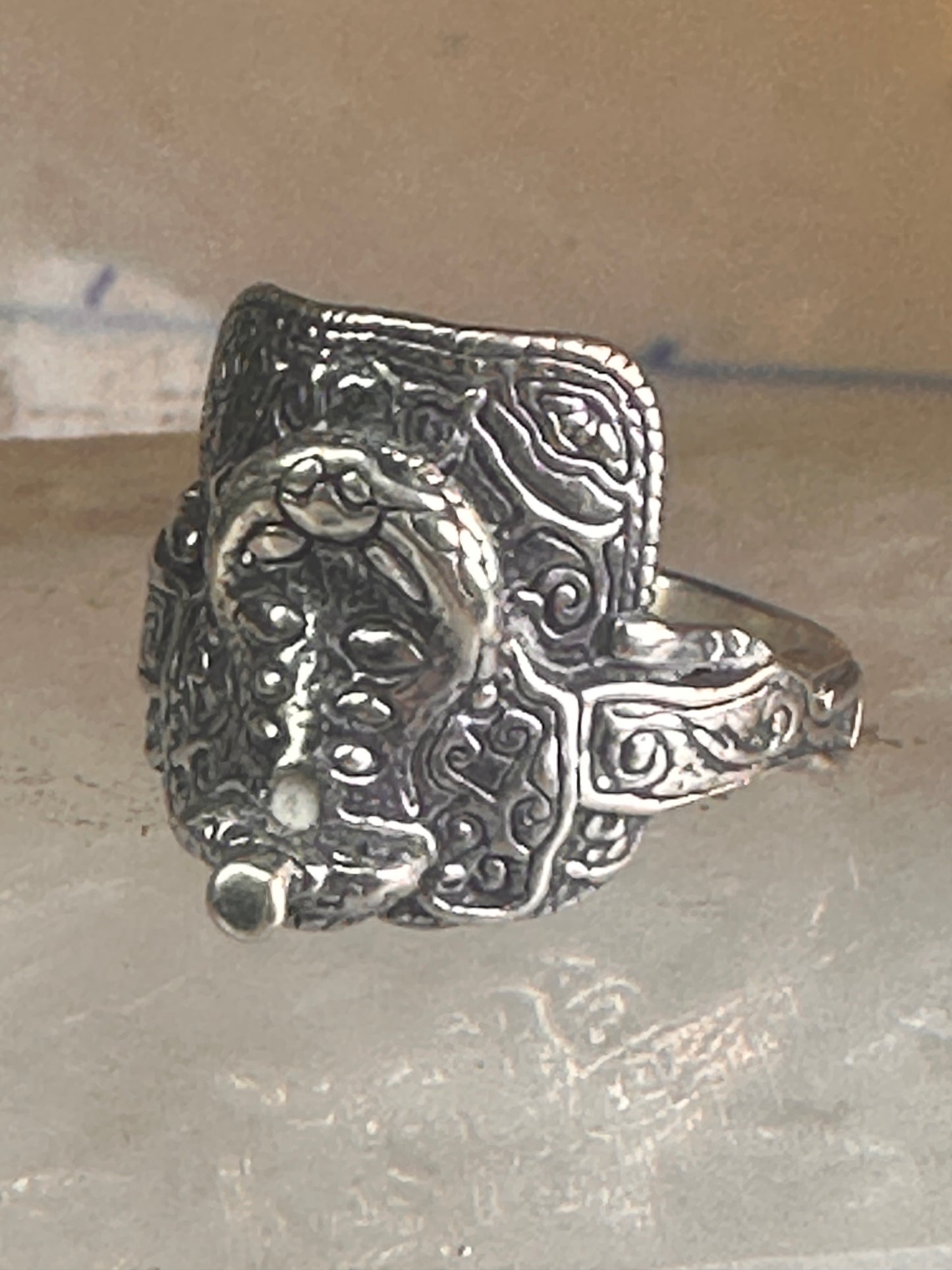 Saddle ring Kabana band cowgirl southwest size 5.75 sterling silver women girls