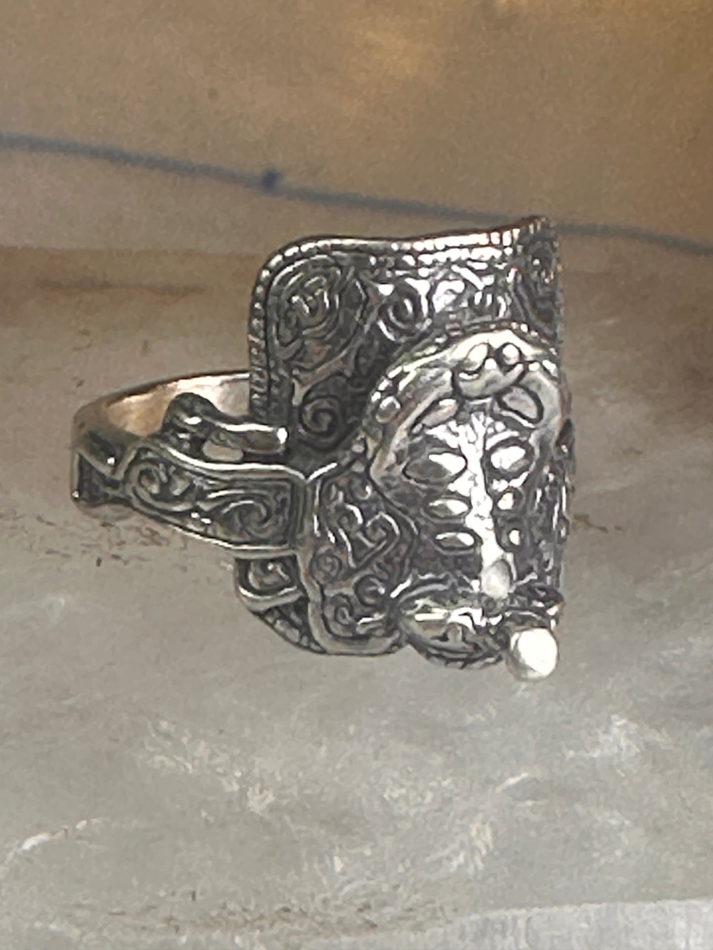 Saddle ring Kabana band cowgirl southwest size 5.75 sterling silver women girls