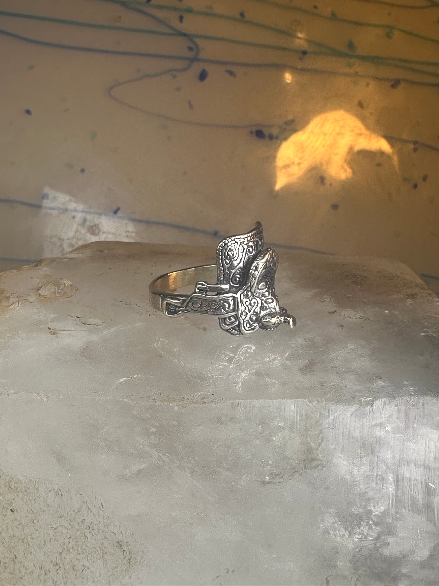 Saddle ring Kabana band cowgirl southwest size 5.75 sterling silver women girls