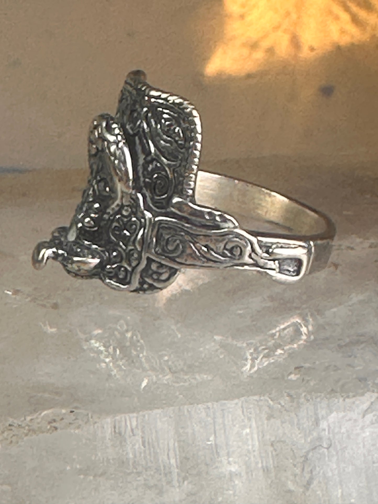 Saddle ring Kabana band cowgirl southwest size 5.75 sterling silver women girls