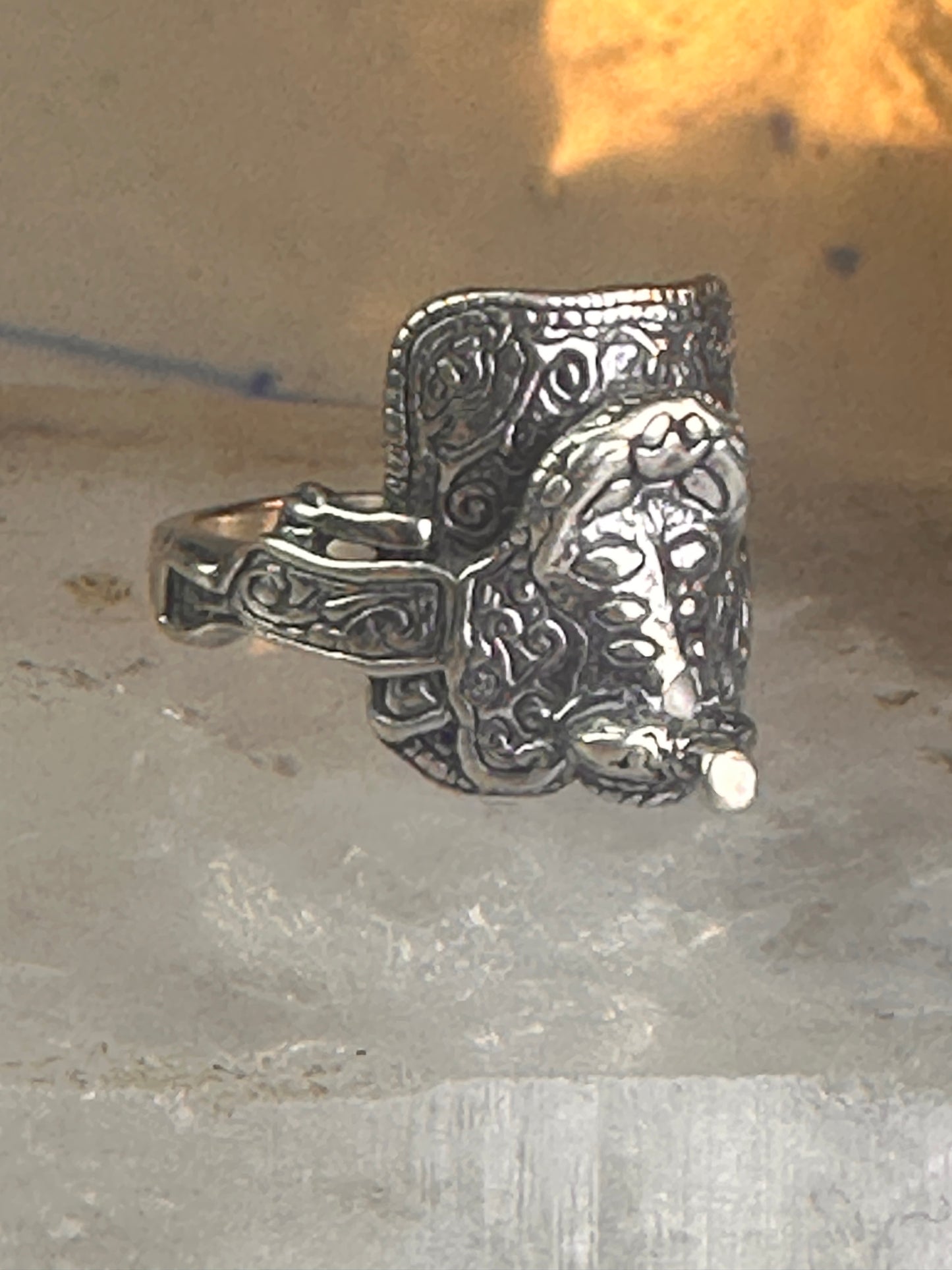 Saddle ring Kabana band cowgirl southwest size 5.75 sterling silver women girls