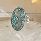 Shooting star ring Mexico turquoise chips celestial size 7 sterling silver women girls
