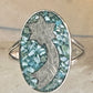 Shooting star ring Mexico turquoise chips celestial size 7 sterling silver women girls