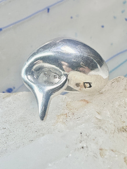 Whale ring Taxco Mexico band size 7 sterling silver women men