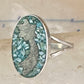 Shooting star ring Mexico turquoise chips celestial size 7 sterling silver women girls