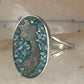 Shooting star ring Mexico turquoise chips celestial size 7 sterling silver women girls