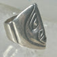 Pacific Northwest face spirit wind ring cigar band size 6 sterling silver women girls