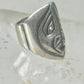 Pacific Northwest face spirit wind ring cigar band size 6 sterling silver women girls