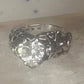 Cherub ring Kabana with wings heart CZ Love Valentine size 6 sterling silver women