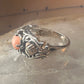 Black Hills Gold ring coral band leaves size 6 sterling silver women