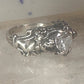 Cherub ring Kabana with wings heart CZ Love Valentine size 6 sterling silver women