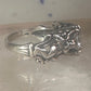 Cherub ring Kabana with wings heart CZ Love Valentine size 6 sterling silver women
