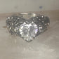 Cherub ring Kabana with wings heart CZ Love Valentine size 6 sterling silver women