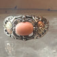 Black Hills Gold ring coral band leaves size 6 sterling silver women