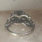 Cherub ring Kabana with wings heart CZ Love Valentine size 6 sterling silver women