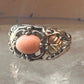 Black Hills Gold ring coral band leaves size 6 sterling silver women