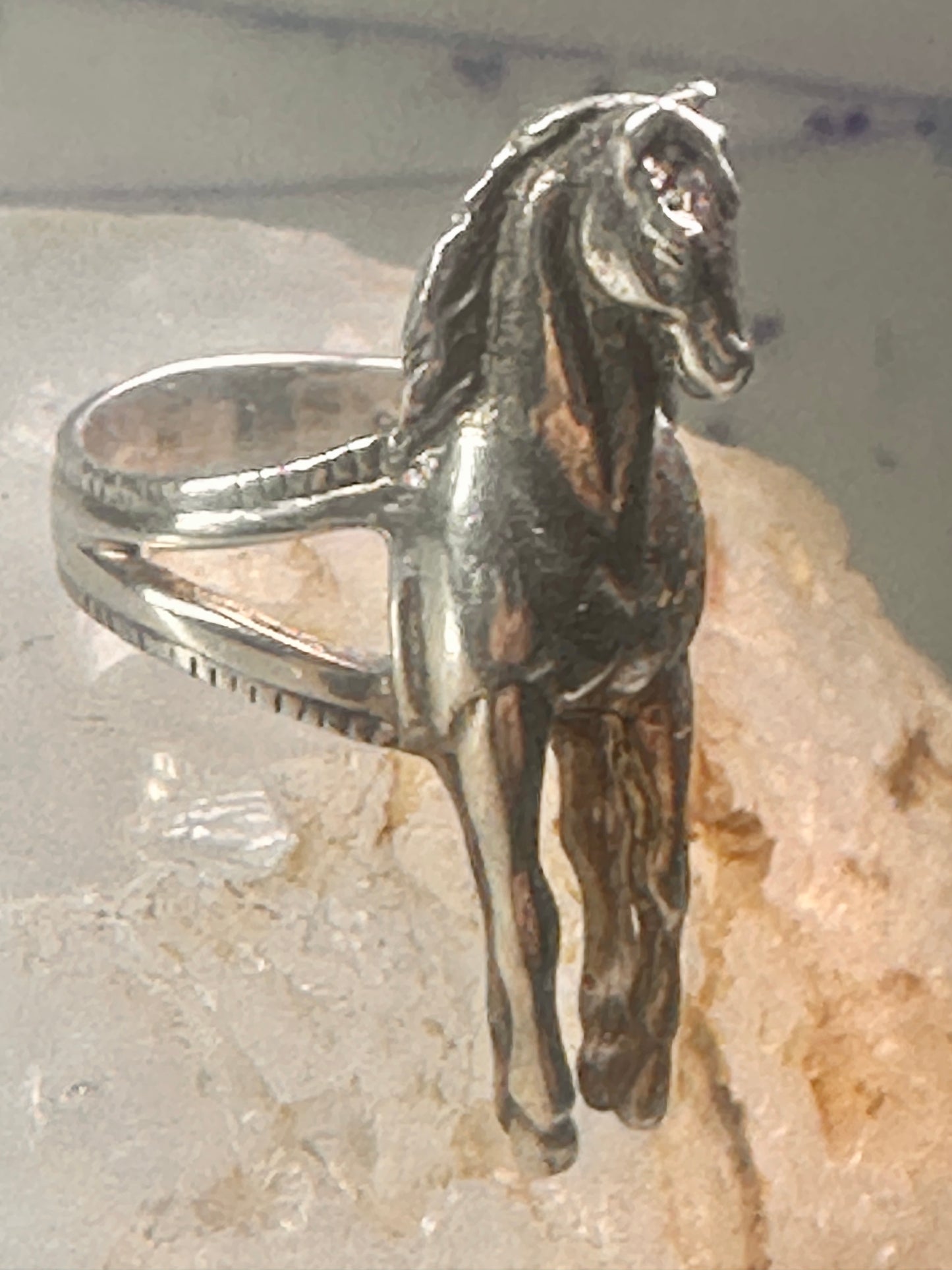 Horse ring cowgirl southwest size 5.25 Sterling Silver women girls&nbsp;