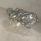 Cherub ring Kabana with wings heart CZ Love Valentine size 6 sterling silver women