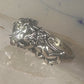 Cherub ring Kabana with wings heart CZ Love Valentine size 6 sterling silver women