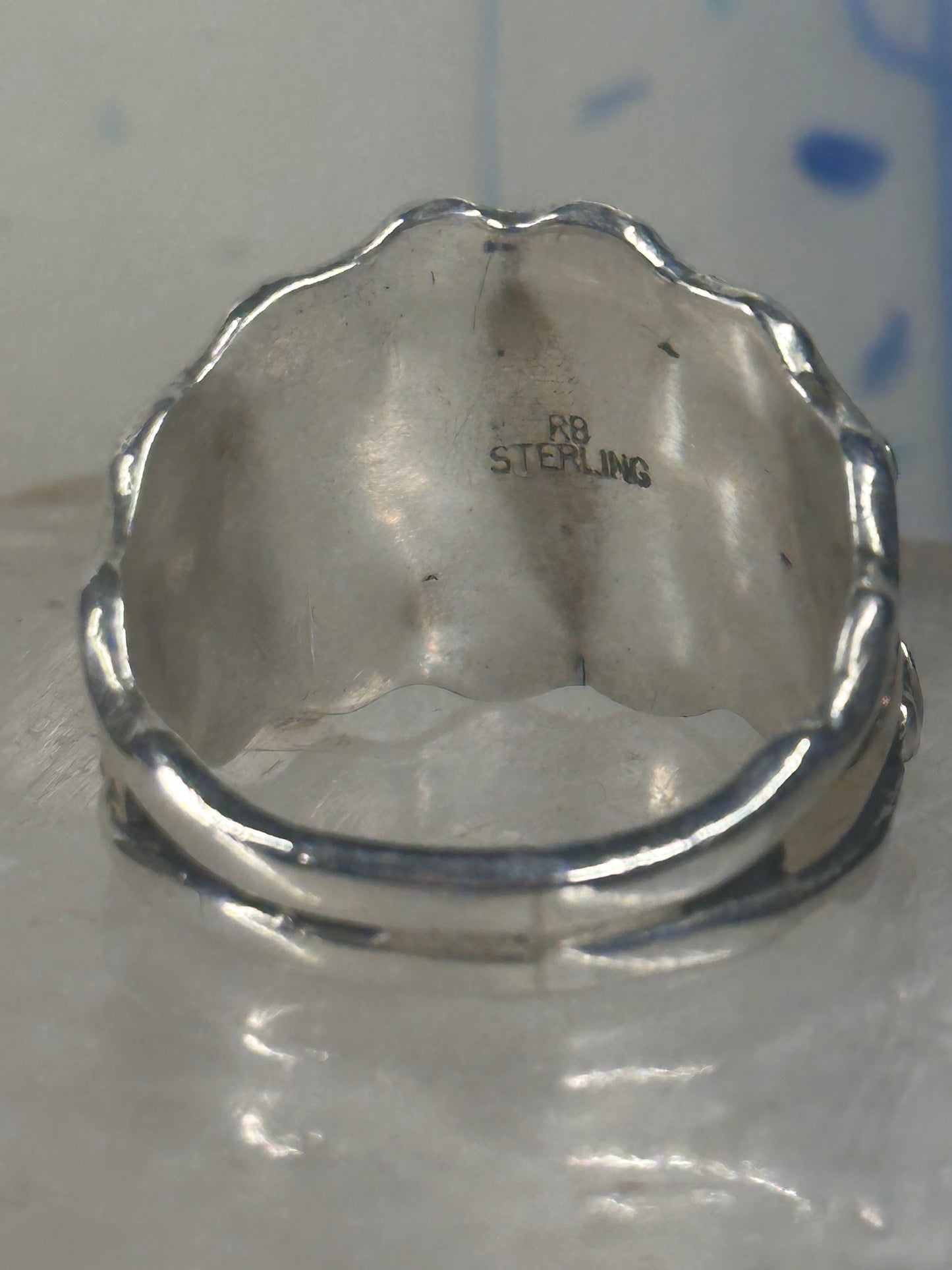 Navajo ring Eagle Band by RB sterling silver copper size 9.75