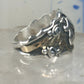 Navajo ring Eagle Band by RB sterling silver copper size 9.75