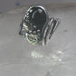 Black Hills Gold ring onyx band leaves size 3 sterling silver women