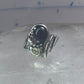 Black Hills Gold ring onyx band leaves size 3 sterling silver women