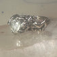 Cherub ring Kabana with wings heart CZ Love Valentine size 6 sterling silver women