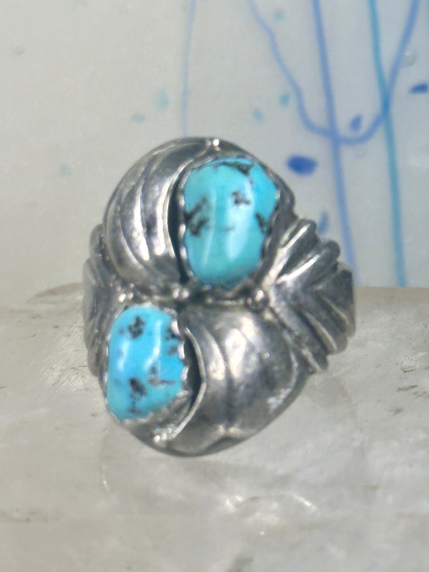 Navajo ring Turquoise Band sterling silver size 11.25 men women