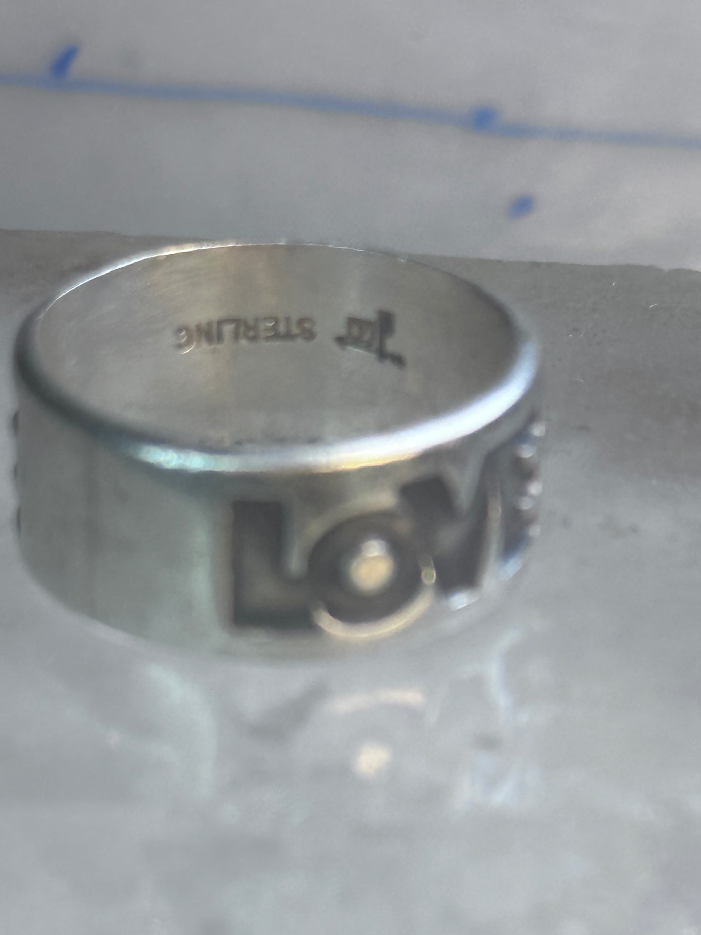 Love Ring bell Trading co band LOVE Valentine band size 9.50 sterling silver women men