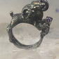 Ram ring sculptural Aries band leaves size 5.75 sterling silver women