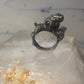 Ram ring sculptural Aries band leaves size 5.75 sterling silver women